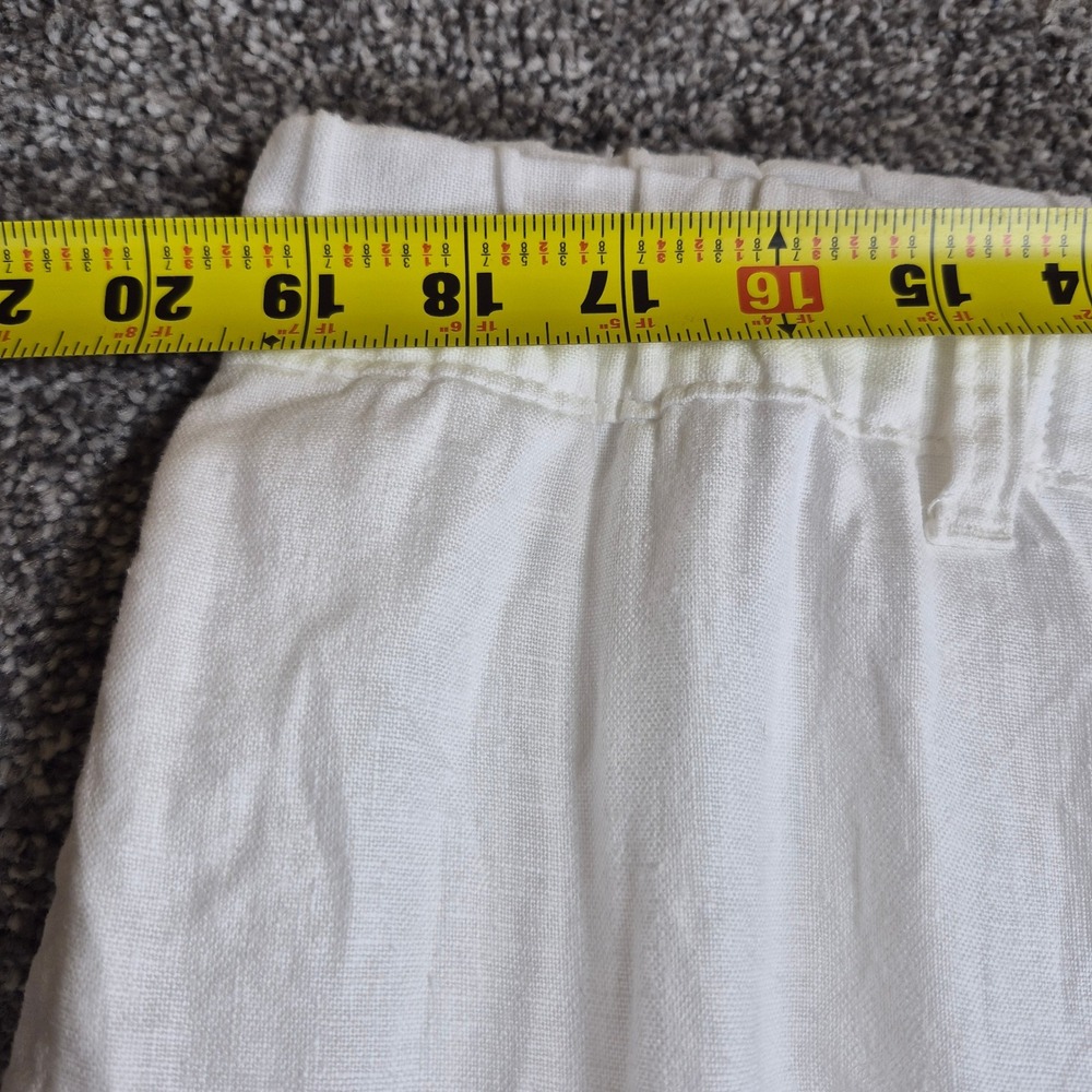 Caribbean 100% Linen Cargo Pants Mens 40x29 White Lightweight Beach Resort - Picture 4 of 7